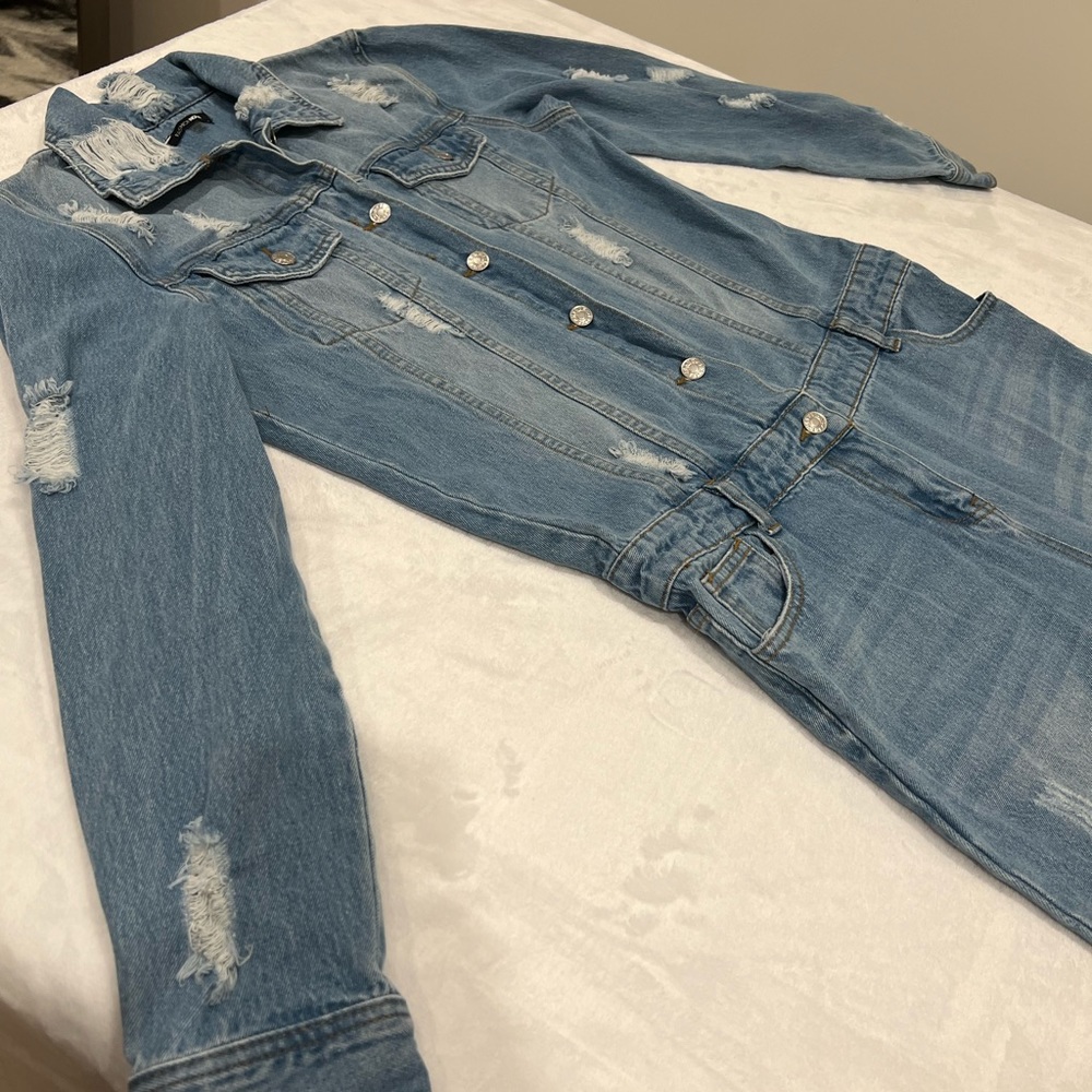 Fashion Nova denim jumpsuit